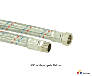 Kedelslange 3/4" muffe/nippel 700mm