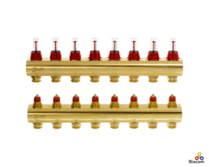 Manifold 8+8 med flowmeter