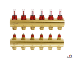 Manifold 6+6 med flowmeter